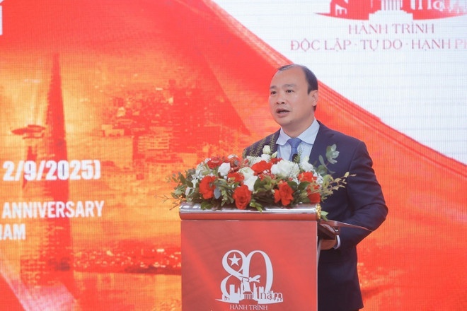   Thứ trưởng thường trực Bộ Văn hóa, Thể thao và Du lịch Lê Hải Bình phát biểu. (Ảnh: TTXVN)