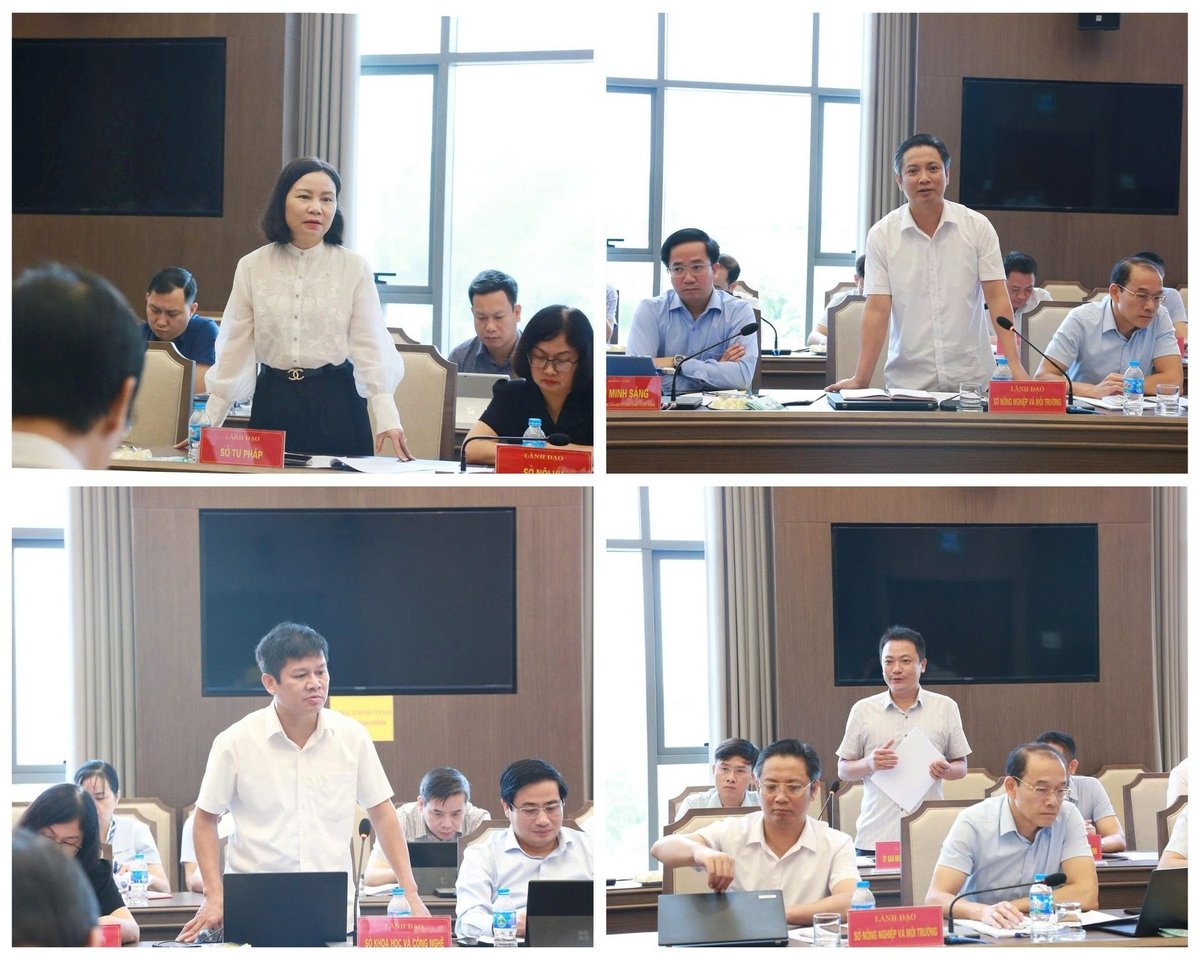 Đại diện các sở, ngành, địa phương của tỉnh Lào Cai phát biểu những đề xuất, kiến nghị với đoàn công tác Bộ NN-MT. Ảnh: Thanh Ngà.