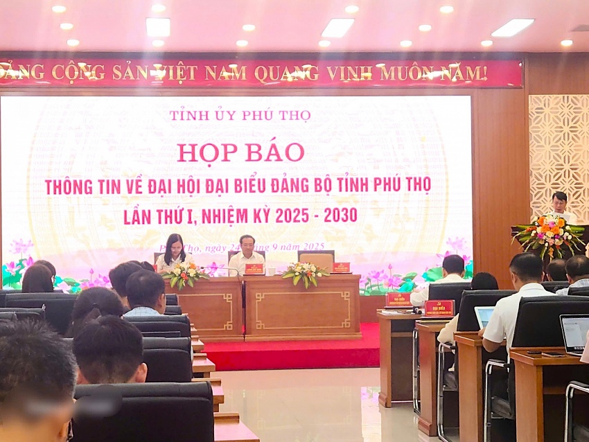 Tỉnh ủy Phú Thọ tổ chức Họp báo thông tin về Đại hội đại biểu Đảng bộ tỉnh Phú Thọ lần thứ I, nhiệm kỳ 2025 – 2030 Tỉnh ủy Phú Thọ tổ chức Họp báo thông tin về Đại hội đại biểu Đảng bộ tỉnh Phú Thọ lần thứ I, nhiệm kỳ 2025 – 2030