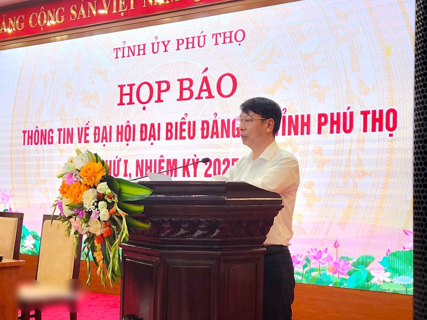 Tỉnh ủy Phú Thọ tổ chức Họp báo thông tin về Đại hội đại biểu Đảng bộ tỉnh Phú Thọ lần thứ I, nhiệm kỳ 2025 – 2030 Tỉnh ủy Phú Thọ tổ chức Họp báo thông tin về Đại hội đại biểu Đảng bộ tỉnh Phú Thọ lần thứ I, nhiệm kỳ 2025 – 2030