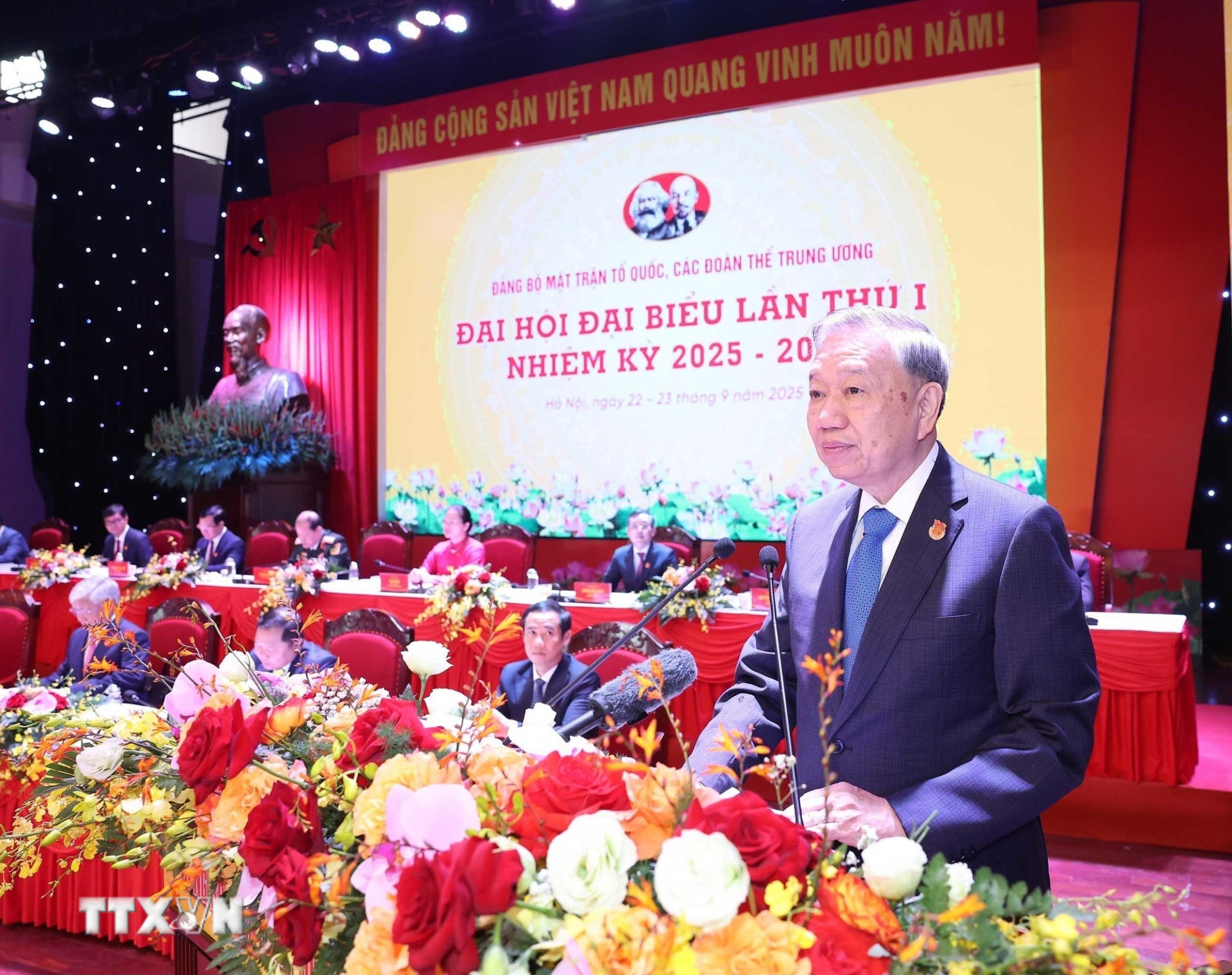 Tổng Bí thư Tô Lâm phát biểu chỉ đạo tại Đại hội. (Ảnh: TTXVN) Tổng Bí thư Tô Lâm phát biểu chỉ đạo tại Đại hội. (Ảnh: TTXVN)