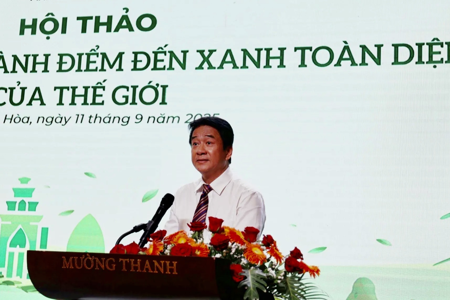 Ông Nguyễn Long Biên, Phó Chủ tịch UBND tỉnh Khánh Hòa phát biểu tại hội thảo. Ông Nguyễn Long Biên, Phó Chủ tịch UBND tỉnh Khánh Hòa phát biểu tại hội thảo.