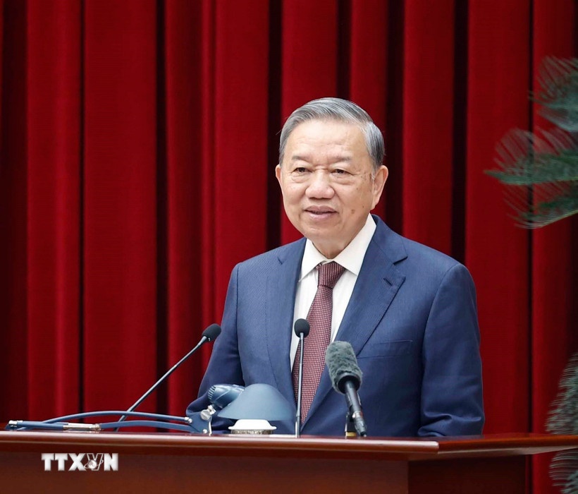 Tổng Bí thư Tô Lâm phát biểu. (Ảnh: TTXVN)