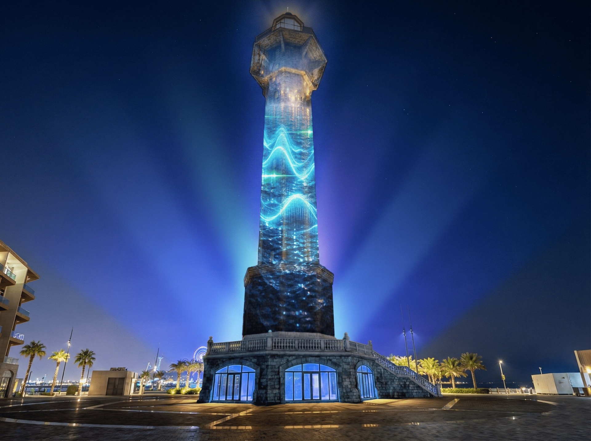 3D Mapping tại Ngọn Hải Đăng hứa hẹn là điểm đến hút khách nhất dịp lễ này nhờ các hoạt động vui chơi, giải trí ấn tượng. Ảnh: Sun Group