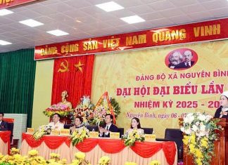 Đại tướng Trịnh Văn Quyết dự, chỉ đạo Đại hội Đảng bộ xã Nguyên Bình (Cao Bằng) lần thứ I, nhiệm kỳ 2025 – 2030