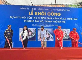 Khởi công dự án Tu bổ, tôn tạo di tích Đình, Văn Chỉ, Am Trích Sài (Tây Hồ)